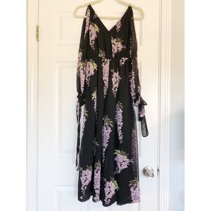 asos | wide leg floral jumpsuit